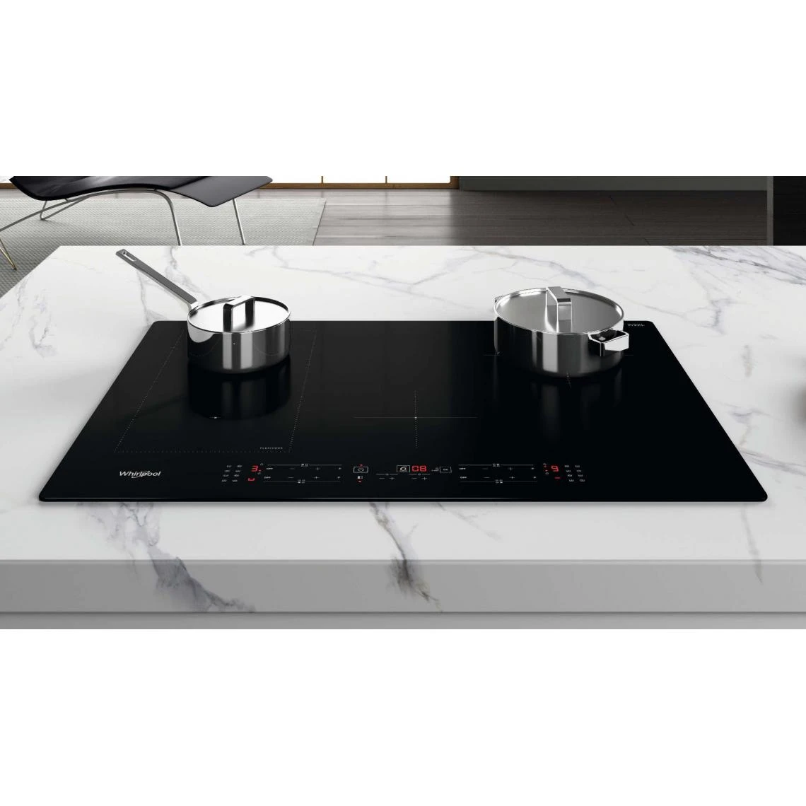 Whirlpool Table De Cuisson Induction 75cm 4 Feux 7200w Noir - Wlb2977ne - WHIRLP... – Image 2