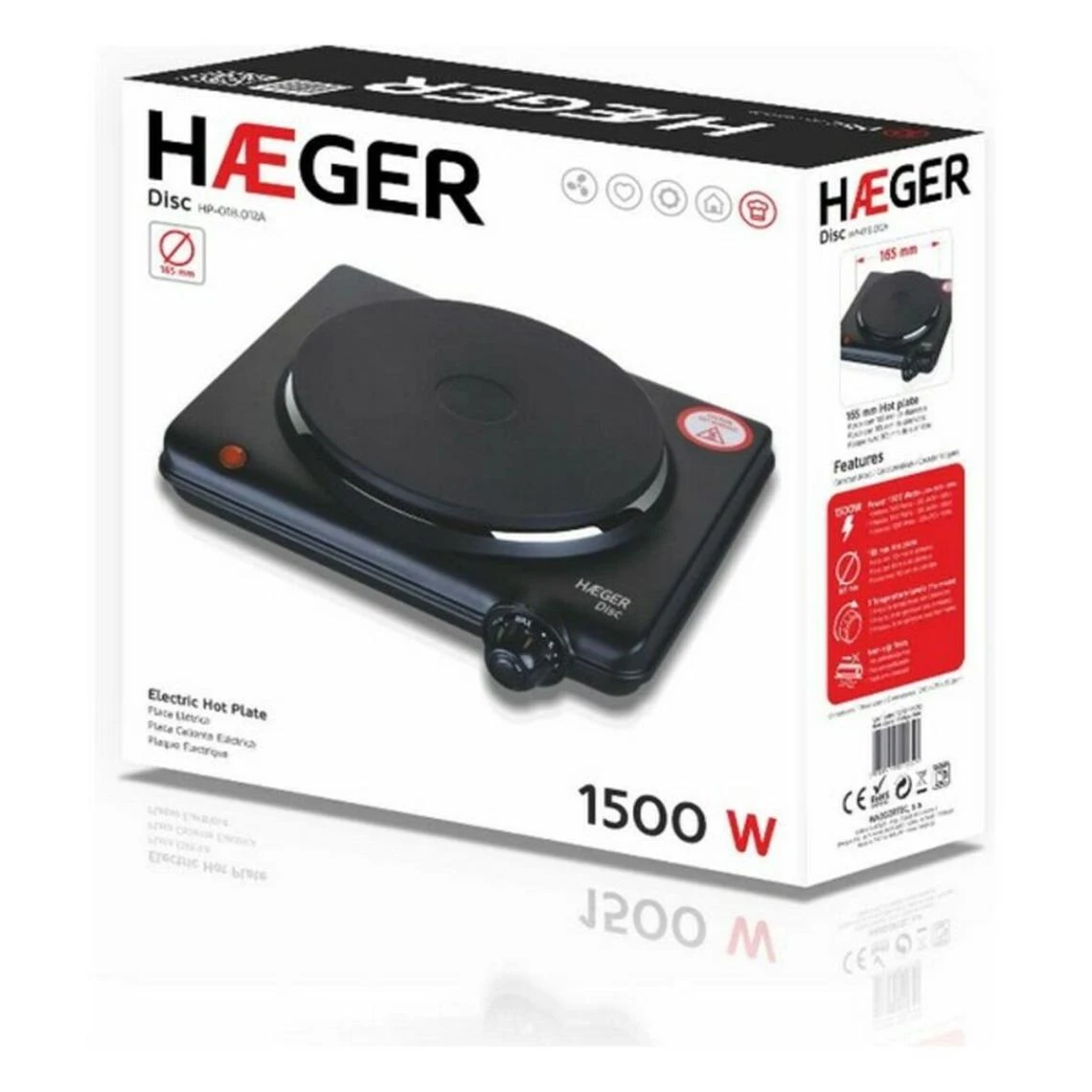 Plaque Électrique Haeger Disc 1500 W – Image 4