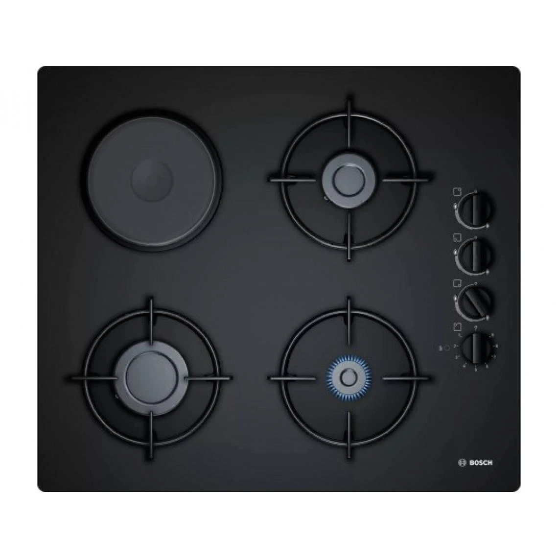 Bosch Plaque Mixte POY6B6B10 Verre Trempé à Commandes Latérales