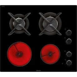 Table De Cuisson Mixte 60cm 4 Feux Noir - Spg9466mb - SAUTER