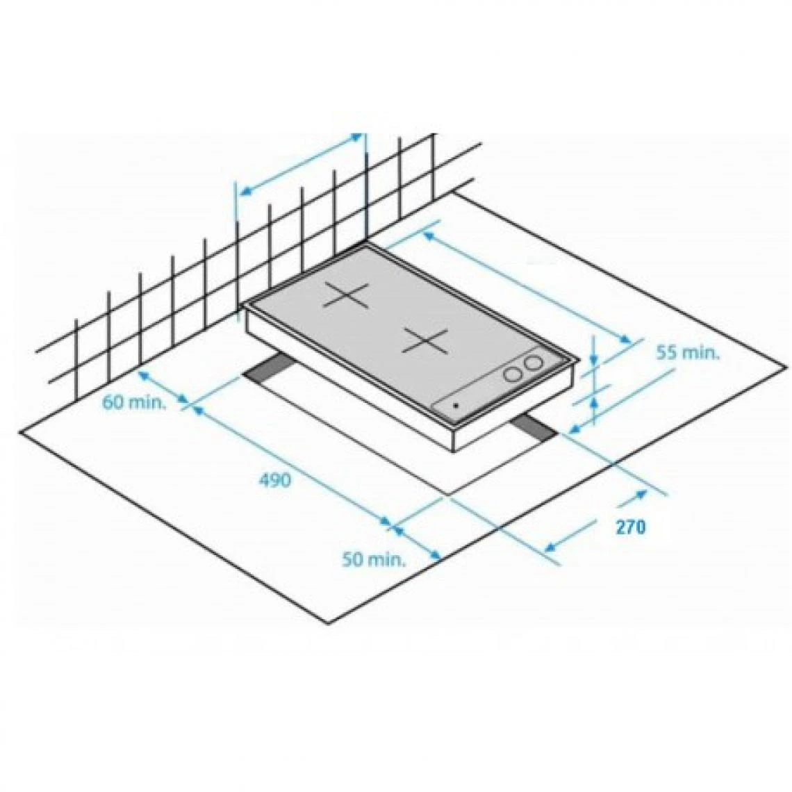 Table Domino Vitrocéramique 30cm 3000w Noir - Hdmc32400tx - BEKO – Image 2