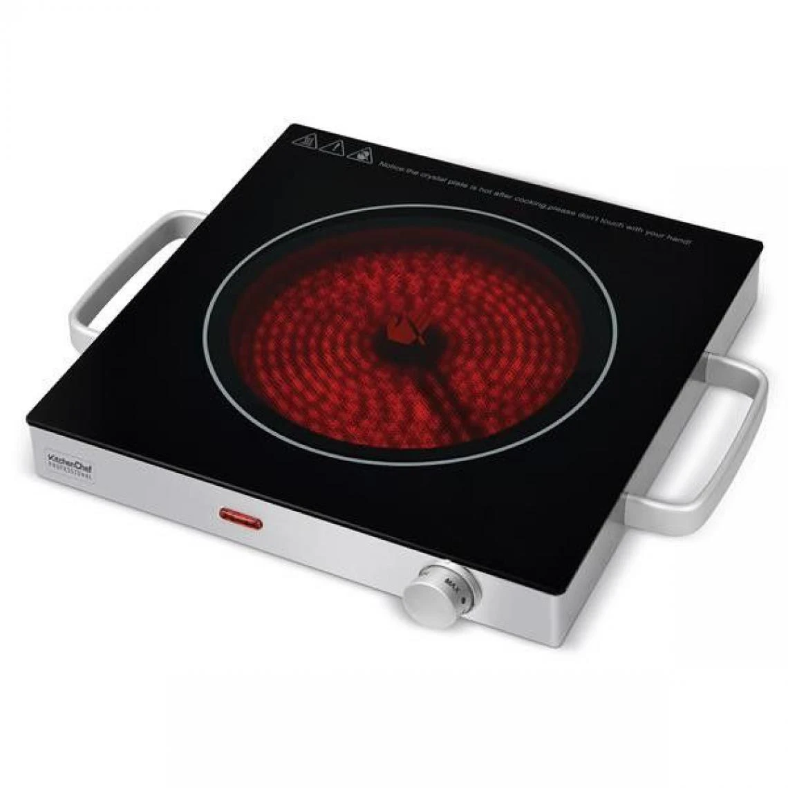 Réchaud Vitrocéramique 2000w Inox - Kcppv2000 - KITCHEN CHEF