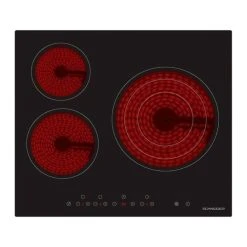 Schneider® Plaque Vitroceramique SCCH603TSE 3 Foyers, Puissance Totale 5700w