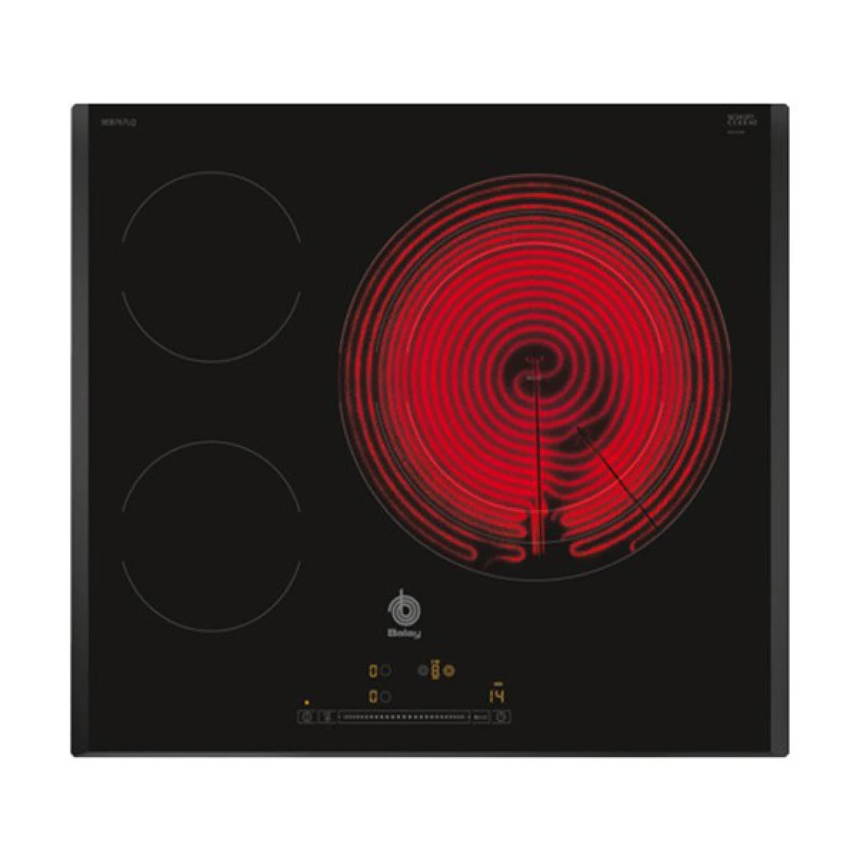 Totalcadeau Plaques Vitro-céramiques à 3 Zones De Cuisson 60 Cm