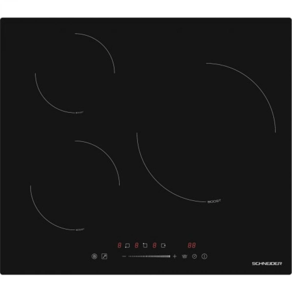 Schneider® SCTI6030N1/1 Plaque à Induction 7400 W Vitrocéramique Contrôle Tact...