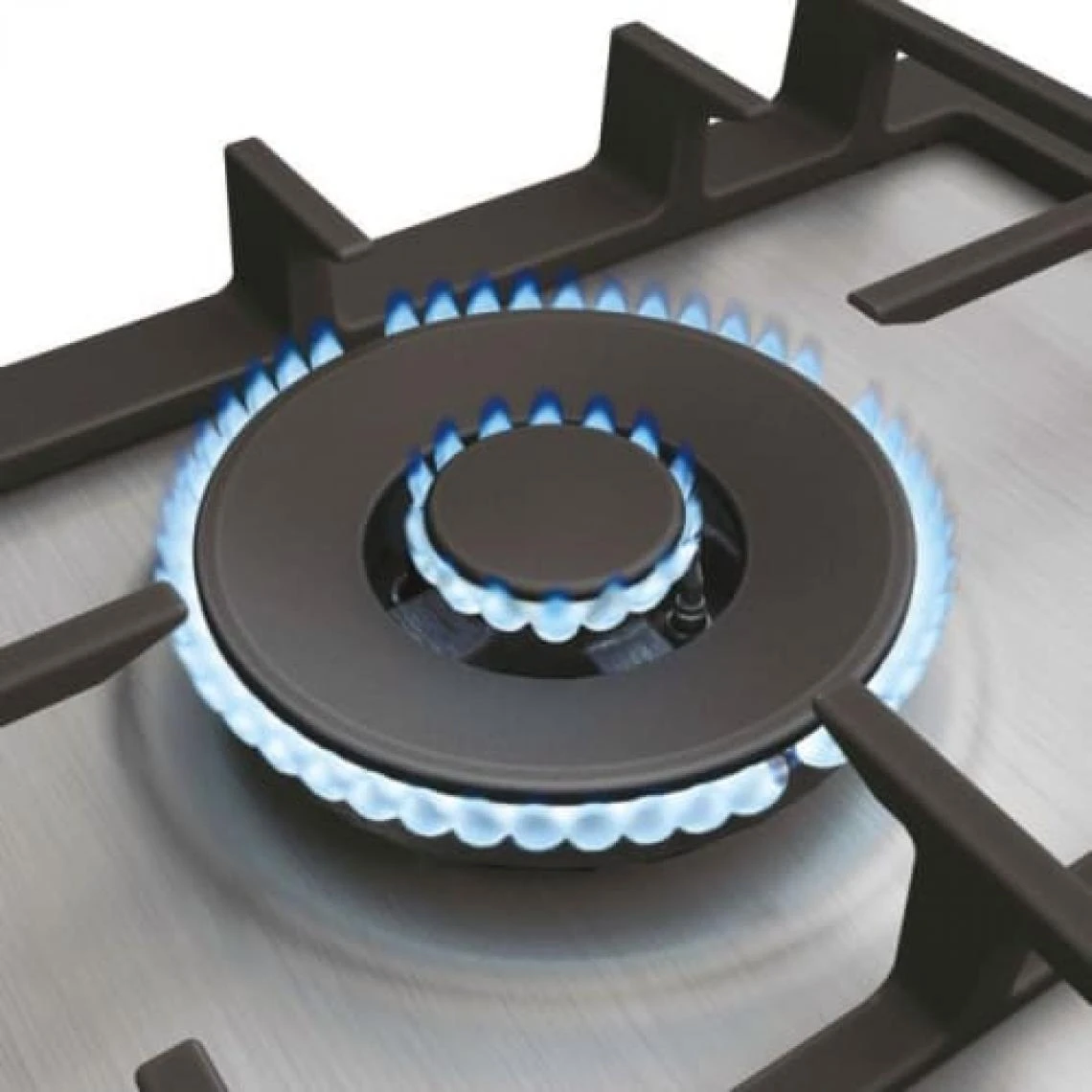 Haier Série 4 HAHG6D5XH Plaque Gaz 4 Feux 10450 W 230 V Verre Inox – Image 4