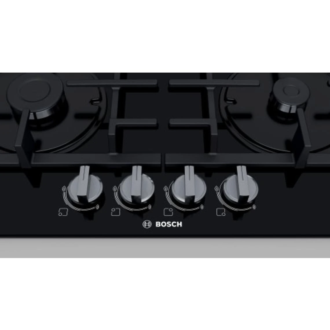 Bosch Série 4 Table De Cuisson Fonte Bouton Verre Trempé Noir – Image 3