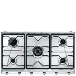 Smeg SRV596-5 Table De Cuisson 1650W Alimenté Au Gaz 5 Foyers Acier Inoxyd...