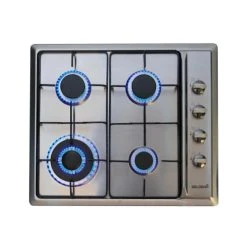 Beldeko Table De Cuisson Gaz Encastrable 4 Foyers Fonte Électrique Inox