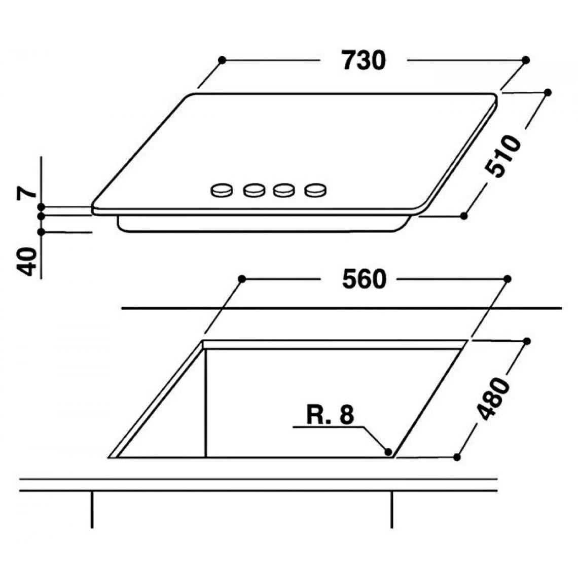 Table De Cuisson Gaz Whirlpool GMA7522/ix (5 Foyers, Inox, 75cm) – Image 3