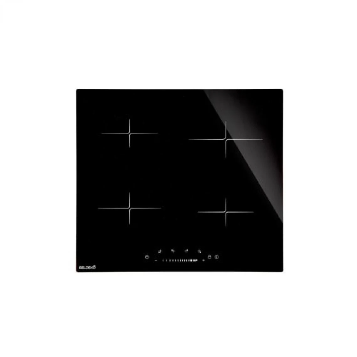 Beldeko Table De Cuisson Induction 7900 W 4 Foyers 14 Positions Verre Noir