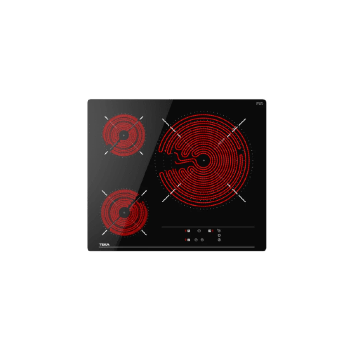 Teka Table De Cuisson TBC 63632 TTC 6700W Électrique 3 Foyers Verrouillage...