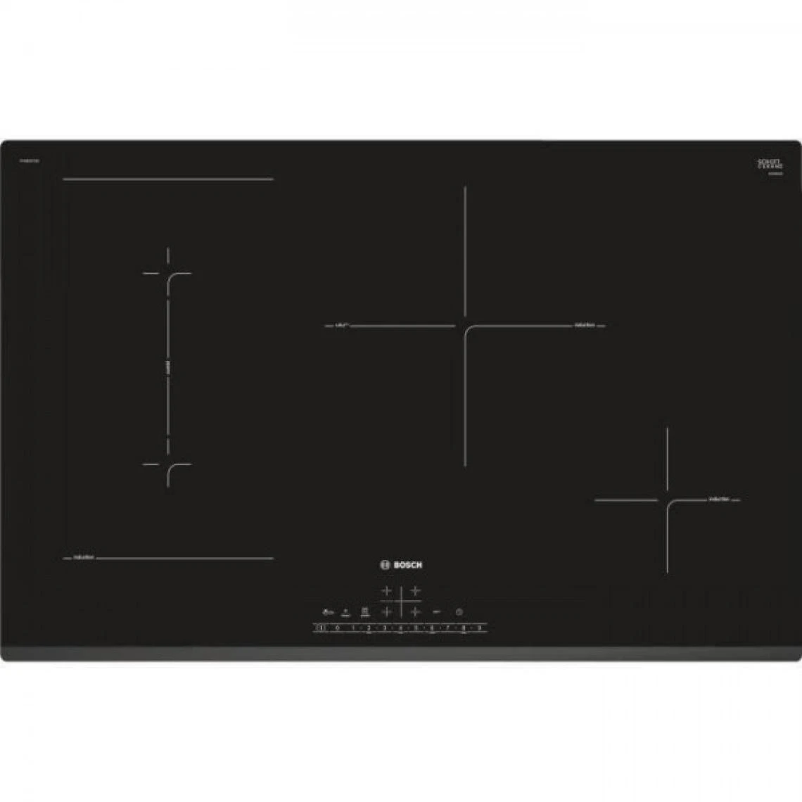 Table Induction BOSCH - 4 Foyers - 2200W - Vitrocéramique - Noir - PV...