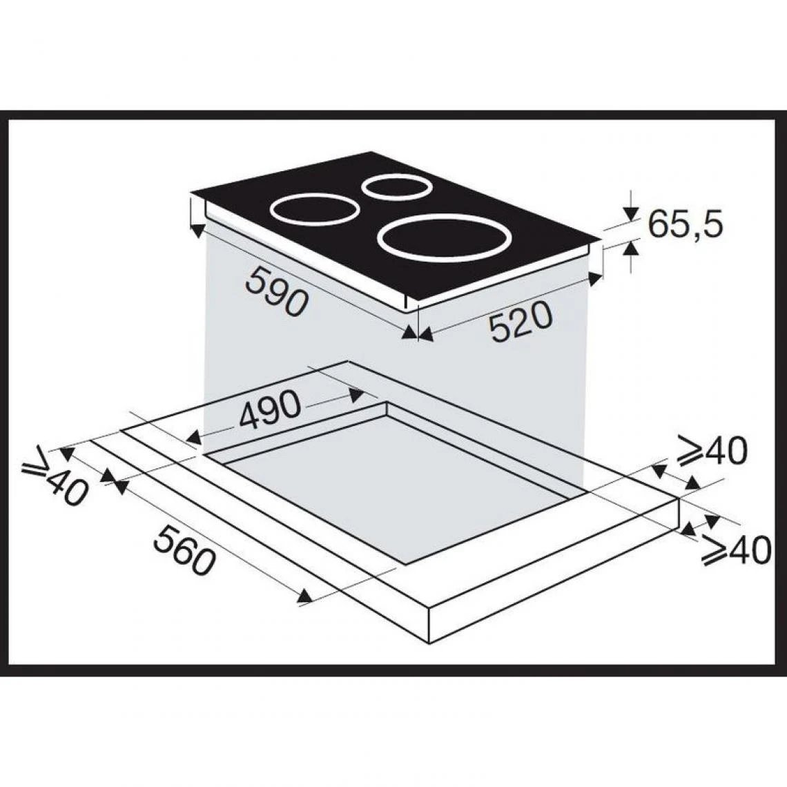 Table Induction BRANDT BPI6364W – Image 3
