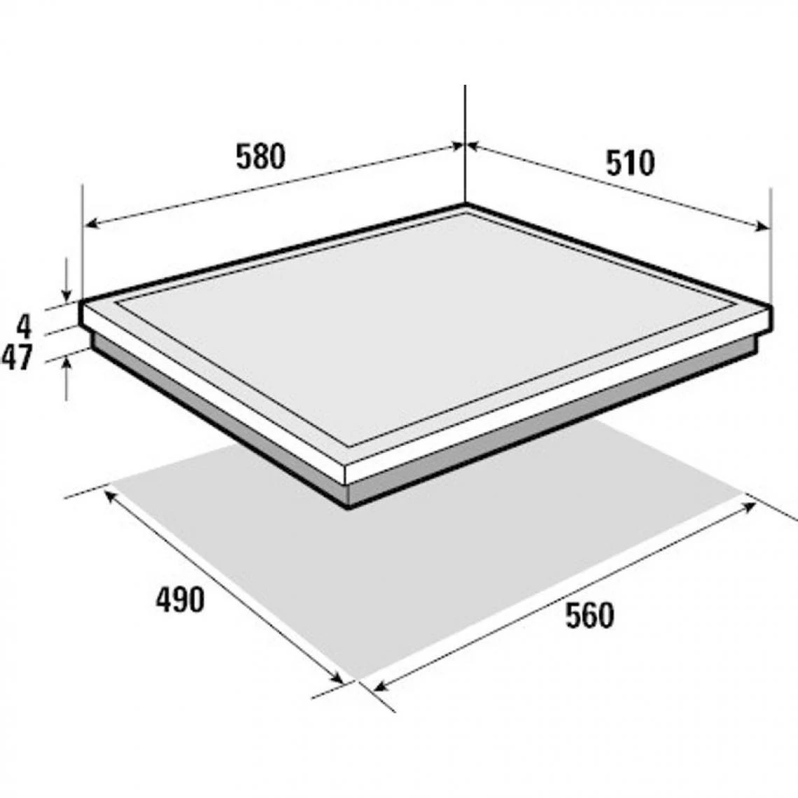 Table Vitrocéramique BRANDT BPV6423B 60cm Noir – Image 2