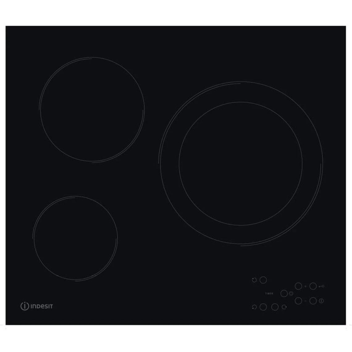 Table Vitrocéramique INDESIT RI360C 3 Foyers Noir – Image 3