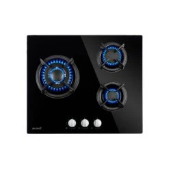 Beldeko TG3V-115/B Plaque De Cuisson Câble Électrique 3300W 3 Foyers Gaz Enc...