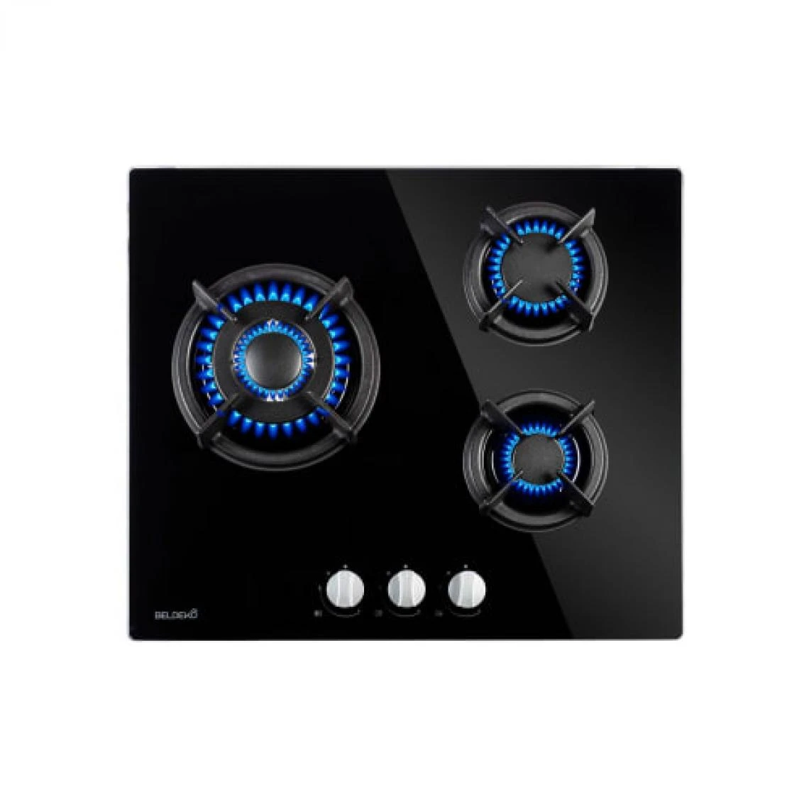 Beldeko TG3V-115/B Plaque De Cuisson Câble Électrique 3300W 3 Foyers Gaz Enc...