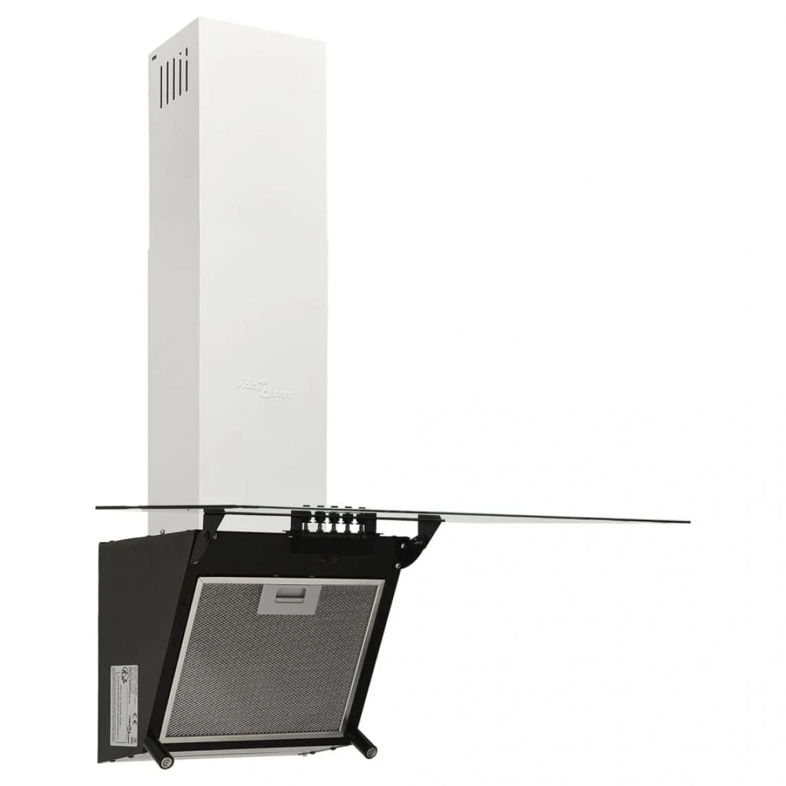 VidaXL Hotte Murale 60 Cm Acier Et Verre TrempĂ© Noir â Image 3