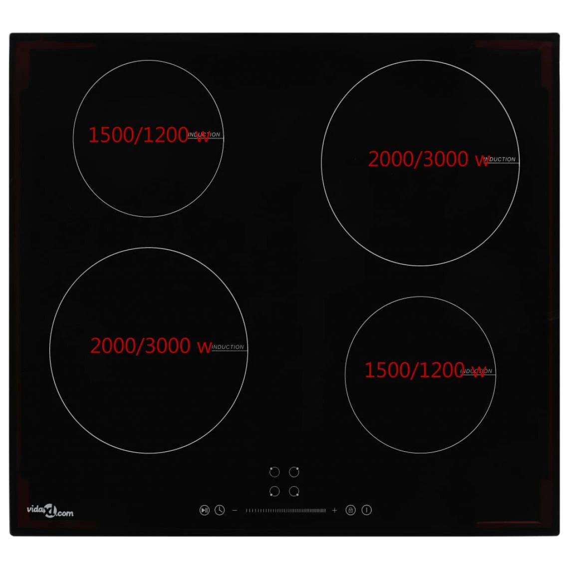 VidaXL Plaque De Cuisson à Induction 4 Brûleurs Contrôle Tactile 70... – Image 2