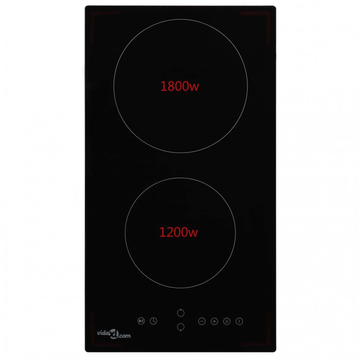 VidaXL Plaque De Cuisson Céramique 2 Brûleurs Contrôle Tactile 3000... – Image 2