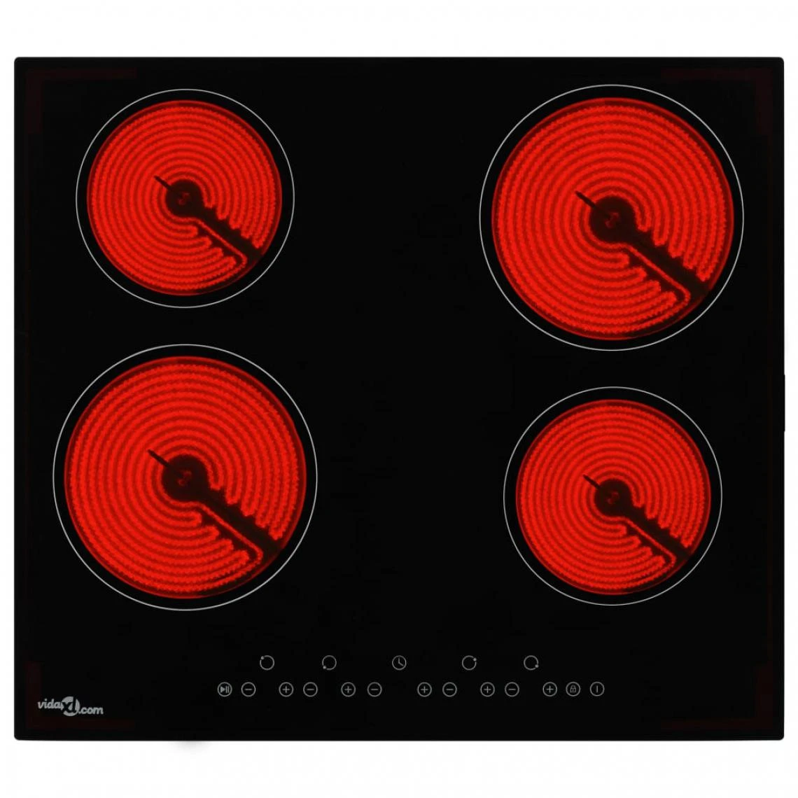 VidaXL Plaque De Cuisson Céramique 4 Brûleurs Contrôle Tactile 6000... – Image 3