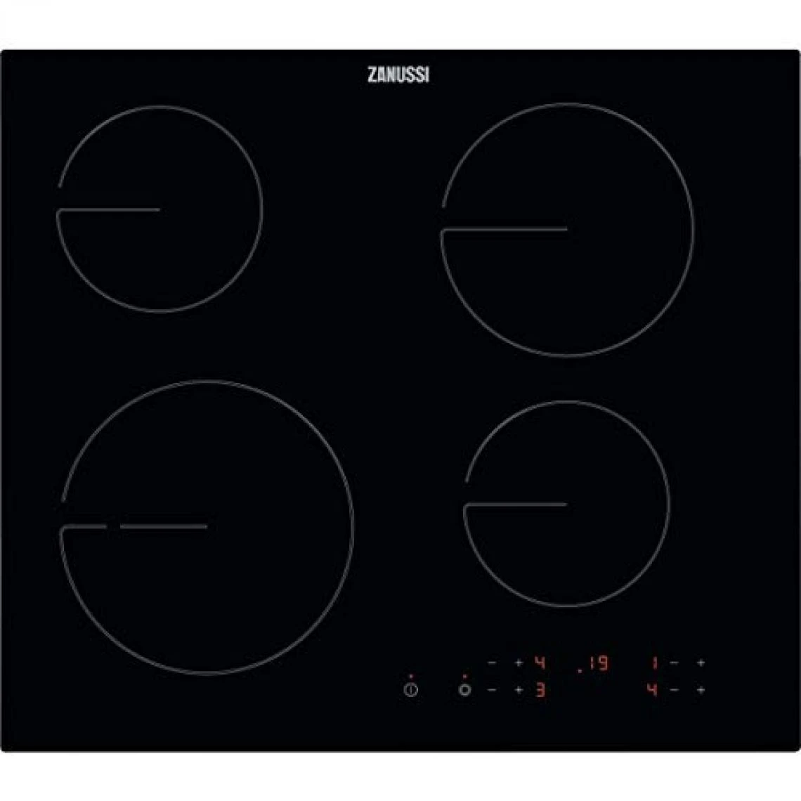 Zanussi ZHRN642K Plaque Vitrocéramique 4 Zones Touch Verre Céramique Noir – Image 2